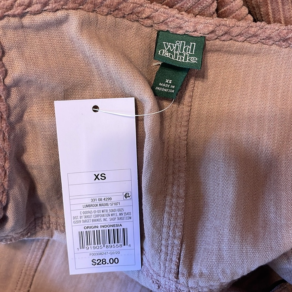 NWT Wild Fable Pink Corduroy Overall Jumper Dress - Picture 9 of 11